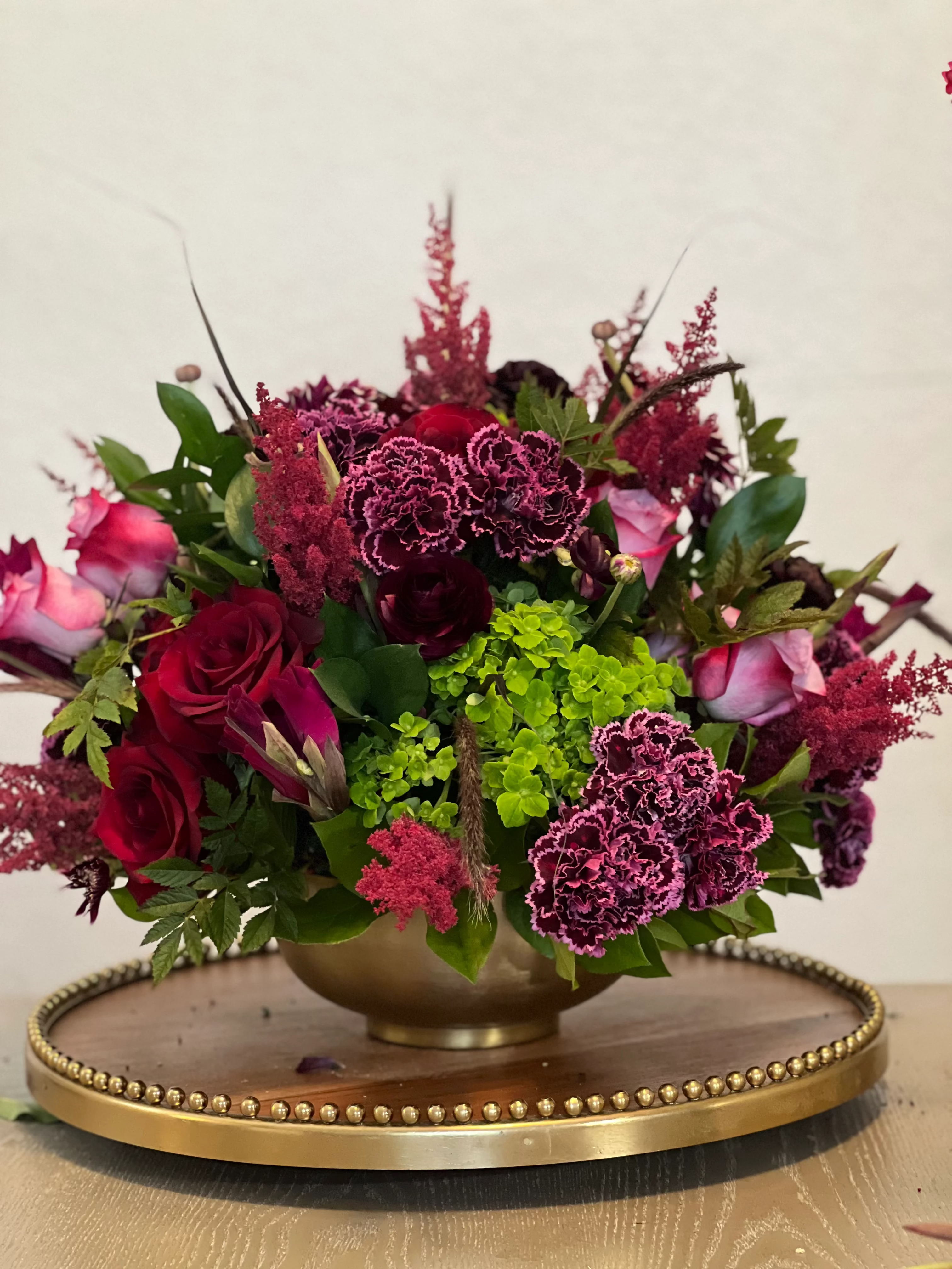 Crimson Harvest Fall Centerpiece