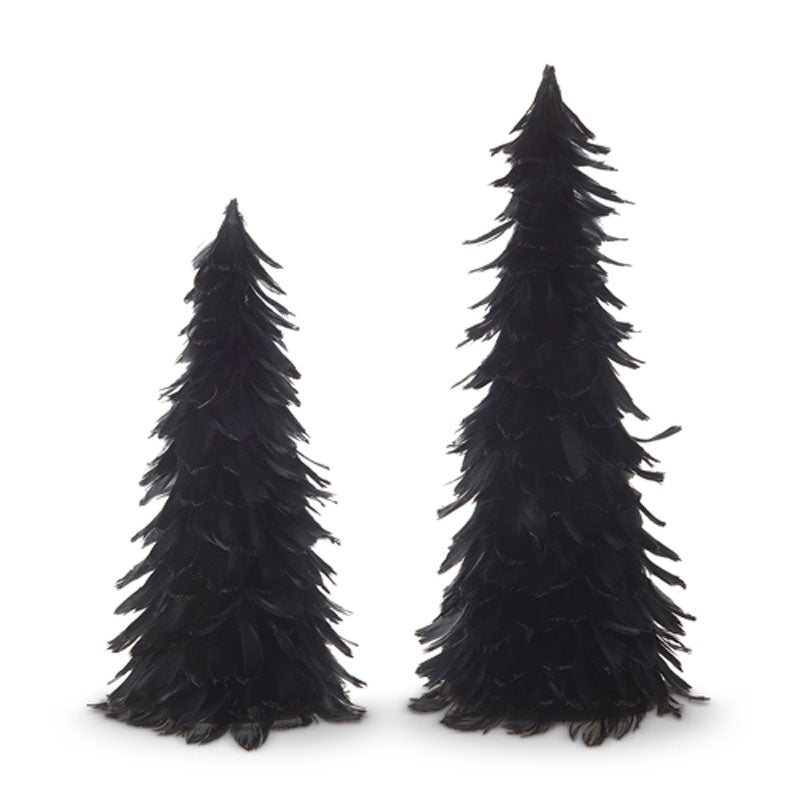 Black Feather Trees Set of 2-0