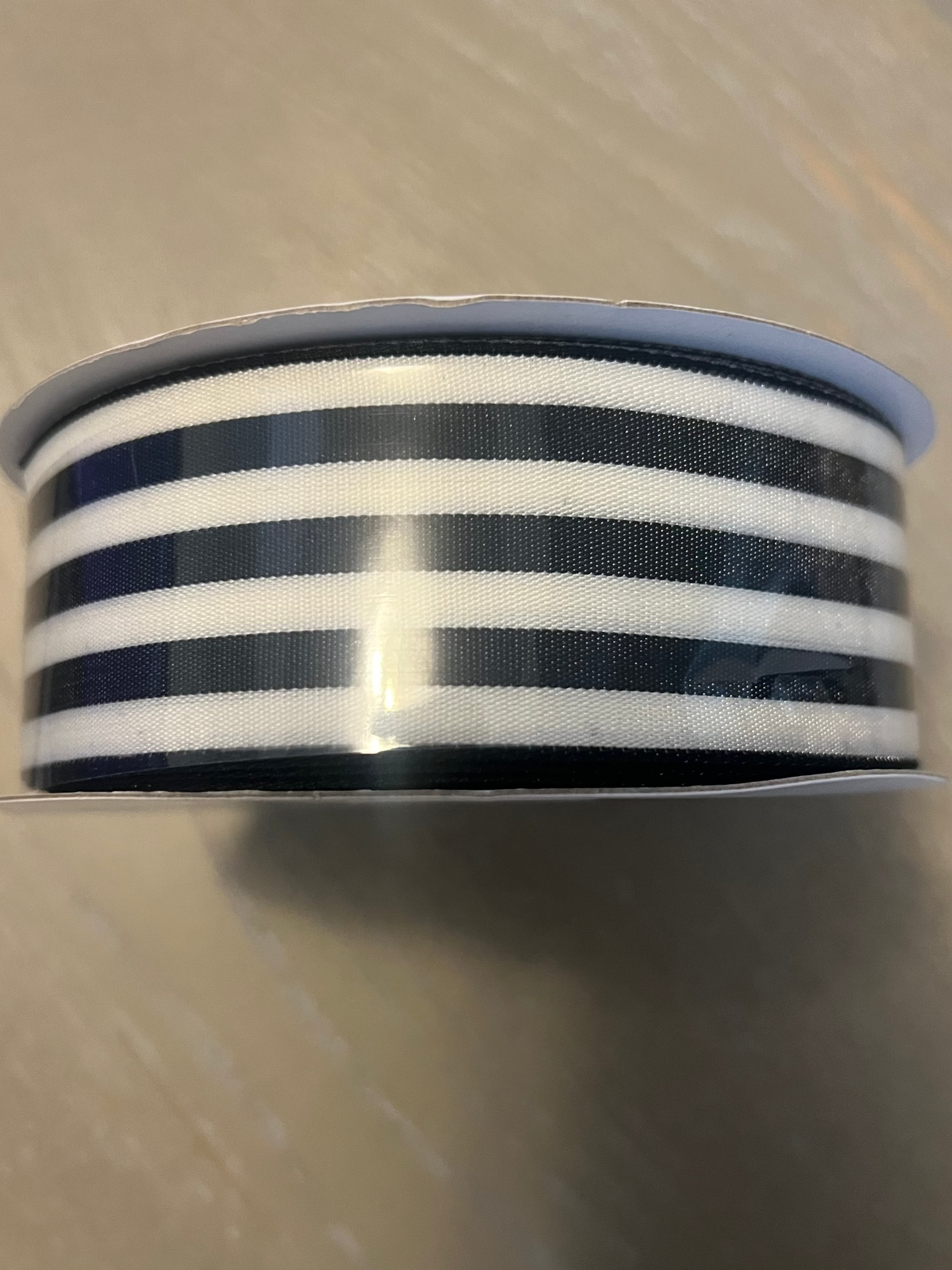 Black and White Striped Ribbon