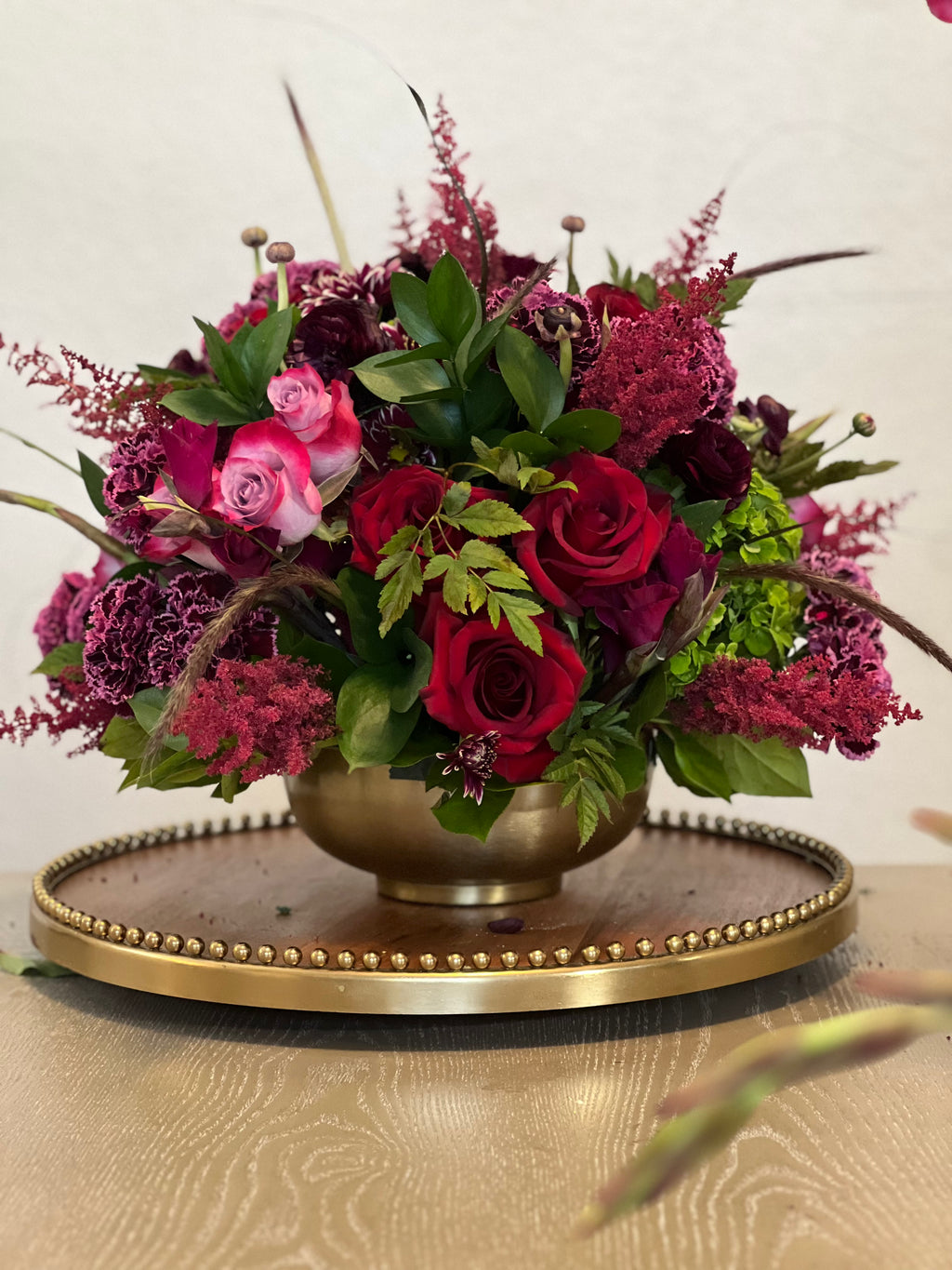 Crimson Harvest Fall Centerpiece