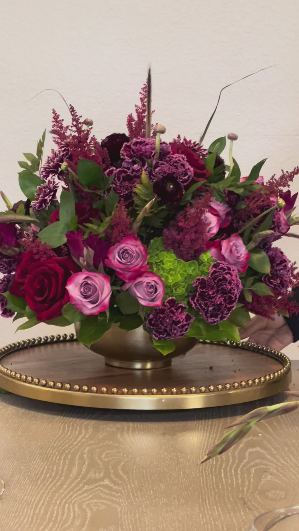Crimson Harvest Fall Centerpiece